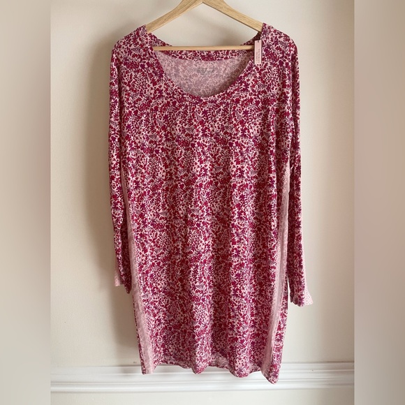 Victoria's Secret Other - Victoria’s Secret Floral Knit Nightgown Panel Long Sleeve | Size Small